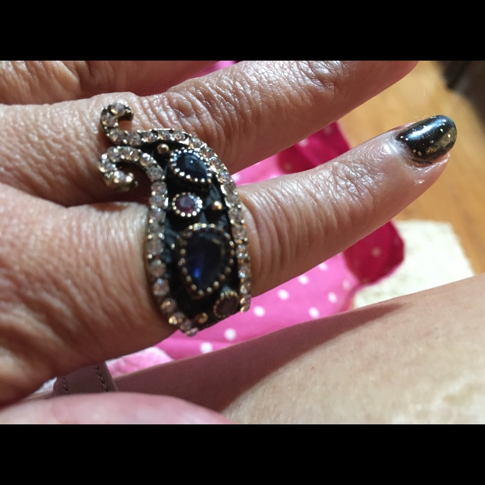 Indian crystal ring
